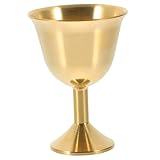 LOPUNER Kupfer Weihbecher Buddhismus Ritualbecher Messing Trinkbecher Mittelgroß Wasseropferbecher für Tempel Gebet und Andacht