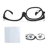 QEEROYO Make Up Schminkbrille, Make up Brille, Lesebrillen Damen Schminkbrille 2.0, Make up Lesebrille Vergrößern, Make-up-Lesehilfe für Frauen, Drehbare Einscheiben-Schminkbrille + Schildpatt