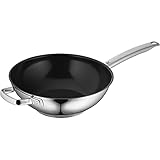 WMF Durado Wokpfanne Induktion 28 cm, Antifhaftbeschichtung, für alle gängigen Herdarten geeignet, backofenfest bis 260°C, Wok Edelstahl