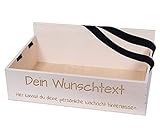 Alsino Bauchladen Holz mit Wunschtext Beschriftung JGA Promotion Events - personalisiert 40 cm x 26 cm x 10 cm, personalisierbar