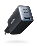Anker USB C Ladegerät (Nano II 65W) USB-C 65W Pod 3-Port PPS Schnellladegerät, iPad Ladegerät, Kompaktes USB-C Netzteil für MacBook Pro, iPad Pro, Galaxy S20, Dell XPS 13, Note 20, iPhone 16/15, Pixel