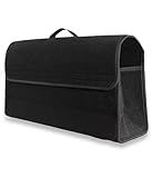 LIONSTRONG Auto Kofferraumtasche [HOCHWERTIGER FILZ] – Faltbar – Rutschfest mit Klettbändern zu befestigen – Werkzeugtasche – Auto Zubehör - Universell für alle Autos geeignet