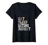 Damen Kiteboard Power Kite Kiting Lustiger Kitesurfer Spruch T-Shirt mit V-Ausschnitt