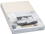 TEMPUR -FIT Spannbetttuch aus Jersey Baumwolle gemischt mit Elasthan, sehr dehnbar, geeignet für 90/100 cm x 200/220 cm Matratzen, maschinenwaschbar und frei von Chemikalien, Creme