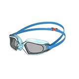 Speedo Unisex Kinder Hydropulse Schwimmbrille | Bequeme Passform | Verstellbares Design | Anti-Beschlag | Wasserdicht Schwimmbrille, Poolblue/Chilliblue/Lghtsmoke, Einheitsgröße