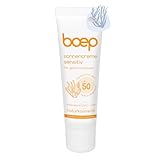 boep Sonnencreme Sensitiv LSF50 | Für Gesicht & Körper | Mineralischer Sonnenschutz für Babys, Kinder & Erwachsene | Mineralische Sonnencreme | Für den Strand | Vegane Naturkosmetik (50ml)