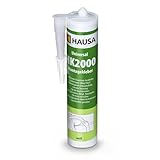 Hausa Construction Klebstoff HK2000 Styroporkleber Starke Anfangshaftung, Weiße und Elastische Fuge, Lösemittelfrei, Überstreichbar, Geruchsneutral, alterungs- und UV-beständig, extra stark, 310ml