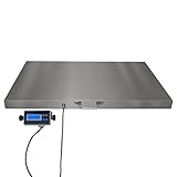 Digitale Tierwaage XL Veterinärwaage Bodenwaage bis 300kg Hundewaage 90 x 60cm Paketwaage Katzenwaage Wiederaufladbare Batterie Tiere Haustier Vieh Nutztiere Hund Katze Lager Paket Industrie