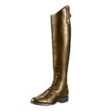 YUMALI Reiten Lange Stiefel Mit Reißverschluss Hinten Mode Große Größe Weiches Leder Reitstiefel Für Männer Frauen Anfänger (45,Brown)