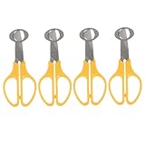 4 Stück Wachteleierschere Wachtelei-Gadgets Wachteleischneider Küchenschere Eierschneider kitchen scissors kitchen tools praktische Eierschere Taubeneierschalenschneider Abs Yellow SHOWERORO