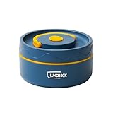 Blmirror Lunchbox Aus Edelstahl, Lunchbox Aus Edelstahl, Tragbar, Bento-Box, Lebensmittelbehälter, Blau A