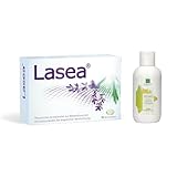 Lasea® hilft natürlich abzuschalten, beruhigt und bessert in Folge den Schlaf Pflanzliches Arzneimittel mit speziellem Lavendelöl | 56 Kapseln inkl. SANDAY DUSCHGEL Guten Morgen 100ml