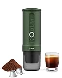 Outin Nano Tragbare elektrische Espressomaschine mit 3-4 Minuten Selbst-Erwärmung, 20 Bar Mini 5V Auto-Kaffeemaschine, kompatibel mit NS Original-Kapsel & gemahlener Kaffee