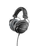 beyerdynamic DT 770 PRO 80 Ohm Over-Ear-Studiokopfhörer in schwarz. Geschlossene Bauweise, kabelgebunden für professionelles Recording und Monitoring