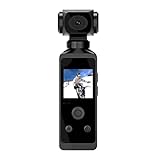 AYJYZHIAG 4K Ultra HD Pocket Action Kamera 270° drehbar Vlog Mini WiFi Sportkamera Wasserdichtes Gehäuse Helm Reise Fahrrad Fahrer Recorder