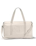 Larkson Faltbare Reisetasche Herren & Damen Beige - Magnus - Packable Weekender 40L - Platzsparende Travel Bag mit Trolley Gurt - Faltbar in Kleine Crossbody Bag - Ultraleicht