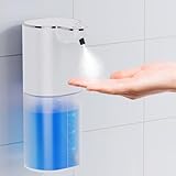 Desinfektionsspender Automatisch, 400ml desinfektionsspender Sensor Wandbefestigung ohne Bohren mit USB Wiederaufladbar,IPX5 Wasserdicht für Bad Toilette Küche und Büro