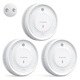 X-Sense Intelligenter Rauchmelder WLAN mit Magnethalterung, Funkrauchmelder smart, 10 Jahre Lebensdauer und austauschbare Batterie, APP-Funktion erfordert die SBS50-Basisstation, XS0D-MR, 3 Stück