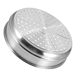 SHOWERORO Dampfgarer aus Edelstahl Dampftopf zum Kochen stapelbarer Dampfeinsatz Dampfkörbcheneinsätze Gemüsedampfkorb Knödel Kochen Dampfgarer Dampfkochgeschirr Edelstahl 304 Silver