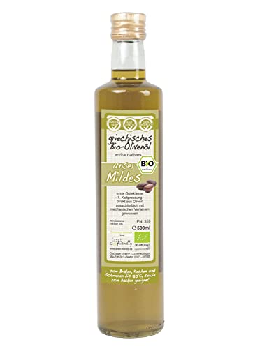 direct&friendly Griechisches Bio Olivenöl mild, extra nativ - aus der Region Mani (500 ml)