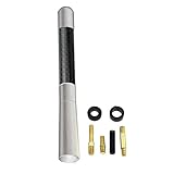 GERUI Autoantenne12 cm Kohlefaser Kurz Funkantenne Universal Kfz Antenne Dachantenne Funksignal Antenne (Silber)
