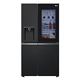 LG GSGV81EPLL Side-by-Side Kühlschrank mit Instaview | Eis-, Crushed Ice und Wasserspender | Total No Frost | DoorCooling+ | Essence Matte Black