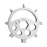 Multifunktionsschlüssel – Kreativer Multischlüssel aus Edelstahl | Schneeflocken-Schraubenschlüssel im Sonnen Mond Stern Design | 15-in-1 Multi-Werkzeug für Camping, Fahrrad, Outdoor, Reparatur