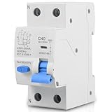 FI-Schutzschalter, FI/LS-Schalter Fehlerstromschutzschalter AC 230V 30mA 1P+N 6kA, Leitungsschutzschalter mit RCBO 16Amp RCD-geschützter, Typ A 0.03A Sicherungsautomat Leistungsschalter