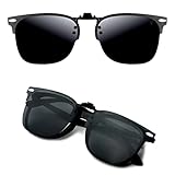 CREYESTAL Polarisiert Sonnenbrillen Aufsatz Brille, Sonnenbrille Clip, Anhebbar und Ultraleicht, Herren, Damen 100% UV400