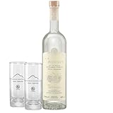 Tsipouro Tirnavos mit Anis 42% 0,7l mit 2 Gläsern | Griechischer Tresterbrand | 100% Destillat | Katsaros Distillery seit 1856