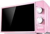 Mikrowellen-Timer, One-Touch-Express-Kochen, Leicht zu reinigen, elegantes Design, Mini Backofen 20L, Toaster, Luftfritteuse (Color : Pink) (Color : Pink, Size : Onesize)