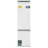 Cecotec Einbau-Kombikühlschrank, feste Tür, 267L, Bolero CoolMarket Combi BI-D FLW 267 E, Höhe 193,7 cm und Breite 54 cm, Total No Frost, Inverter-Kompressor und Full LED Wand, geringer Verbrauch