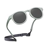 Baby Sonnenbrille,Sonnenbrille Baby Sonnenbrille Kinder Sonnenbrillen,6Monate-3 Jahre Polarisierte Kindersonnenbrille mitVerstellbar Silikonrahmen Kleinkind,babysonnenbrillen für Jungen/Mädchen (Blau)