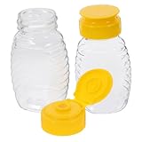 LIGIGWASH 2 Stück Honigspender Spritzflaschen Aus Kunststoff Salatdressing Glas Gläser Für Honig Reiseölflasche Leere Honigflaschen Transparentes Honigglas Ketchup-flaschen Quetschen Plastik