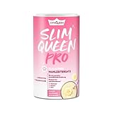 GymQueen Slim Queen Pro Abnehm-Shake 420g, Banana-Milkshake, mit Probiotika und Hyaluronsäure, Leckerer Diät-Shake zum Abnehmen, Mahlzeitersatz mit Vitaminen und Nährstoffen, 250 kcal pro Portion