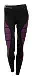 STARK SOUL Damen Seamless Ski Funktionswäsche, Outdoor Unterwäsche (S/M Hose schwarz/pink)