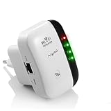 Aigital WLAN Repeater WiFi Range Extender Verstärker (300 Mbit/s, App Steuerung, 1 Port, WPS, kompatibel mit Allen WLAN Geräten) Wireless Access Point/Mini AP Signal Booster