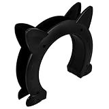 VILLFUL Schwarze Katzenklappe aus Kunststoff Mittelgroß Katzenförmige Haustiertür für Innen Einfache Vielseitig für Katzen und Kleine Hunde Lösung für Haustierhäuser und Freie