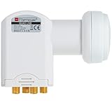 RED OPTICUM LQP 04H Quad LNB I Digital-LNB 4-Fach mit nur 0.1dB Rauschmaß und ausziehbarem Wetterschutz I Full HD - 3D - UHD - 4K Ready I Sat-LNB für 4 Teilnehmer zum Direktanschluss
