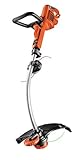 BLACK+DECKER Elektro-Motorsense (900W, E-Drive Technologie, 35 cm Schnittbreite, Heckenschere Akku mit Kantenschnittfunktion, 8 Hochleistungsfäden) GL9035
