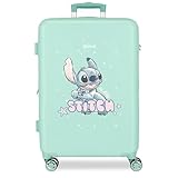 Disney Lovely Stitch Koffer mittelgroß, blau, 46 x 65 x 23 cm, starr, 3,1 kg, seitlicher Kombinationsverschluss, ABS, 3,1 kg, 56 l, blau, Talla única, Mittelgroßer Koffer
