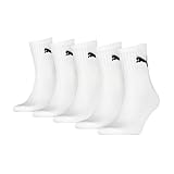 PUMA Unisex Puma Unisex Short Crew (5 Pack) Socks, Weiß, 39-42 EU