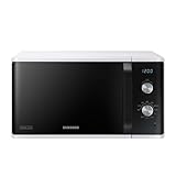 Samsung MG23K3614AW/EG Mikrowelle mit Grill / 23 Liter Garraum / 800 W/Großes Grillelement für gleichmäßige Bräunung/Kratzfester Keramik-Emaille-Innenraum, Weiß