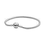 PANDORA Damen-Armband mit Kugelverschluss, glatt 925 Silber 18 cm-590728-18