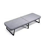 Faltbares Bett mit Matratze, tragbares Gästebett mit stabilem Rahmen und 360°-Rollen, ideal für Zuhause und Büro, Stützrohr 40 mm breit