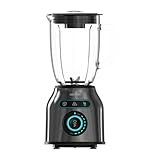 Cecotec Standmixer Power Black Titanium 2200MAX Smooth, 2200 W maximale Leistung, 6 Klingen aus Edelstahl, Ice-Crush-Funktion, Turbo- und Smoothie-Funktion, AutoClean-Funktion