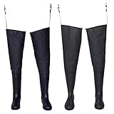 3Kamido® Watstiefel Classic, SCHWARZ und GRÜN Serie 680, Anglerhose Standard, Fischerhose Teichhose Hochwasserhose (Grün, 46)