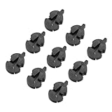 QUARKZMAN 9er Pack Geigen-Dämpfer Geigen-Übungs-Dämpfer Geigen-Stille Gummi-Geigen-Dämpfer Übungs-Dämpfer-Set, Tourte-Stil Schwarz für alle Geigen