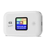 JICICUXI Mobiler WLAN Router,4G Tragbarer WiFi Mobiler Hotspotunterstützt SIM Karten, Mobiles Internet LTE Router bis zu 150 Mbit/S, 3000mAh Akku,ideal für Geschäftsreisen und Urlaub