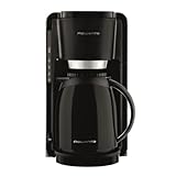 Rowenta Adagio Milano Filterkaffeemaschine mit Thermoskanne, Fassungsvermögen 1 Liter, 8-12 Tassen, automatische Abschaltung, herausnehmbahrer Filtereinsatz, Wasserstandanzeige, schwarz, CT3808